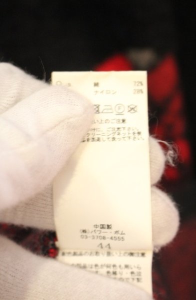 画像3: CIVARIZE / ローズジャガードモヘアニットソー 44 ブラックｘレッド O-25-12-27-012-CI-to-YM-OS (3)