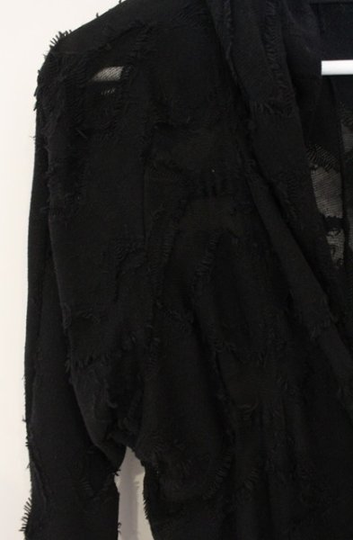 画像2: kiryuyrik / Cut JQD Jersey KIMONO Sleeve カーディガン S ブラック O-25-12-27-014-ki-to-YM-OS (2)