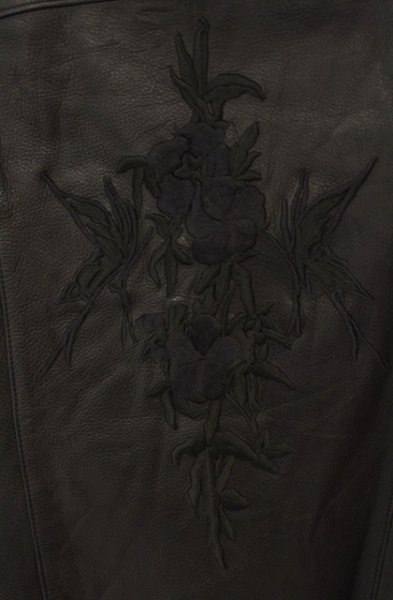 画像2: kiryuyrik / Cow Leather Embroidery Motor Cycle カウハイドジャケット S ブラック O-25-12-27-002-ki-ou-YM-OS (2)