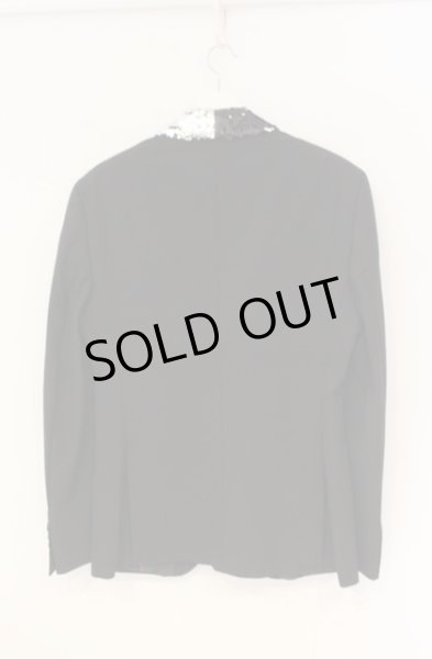 画像4: ZARA / スパンコールラペルテーラードジャケット 48 ブラック O-25-12-27-016-ZA-ja-YM-ZT0104S (4)