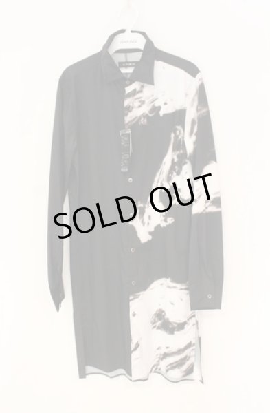 画像1: CIVARIZE / Gorgeモードバイカラープリントロングシャツ 44 ブラック O-25-12-27-017-CI-sh-YM-OS (1)