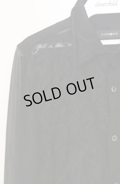 画像2: CIVARIZE / シフォンレース切り替えロングシャツ 44 ブラック O-25-12-27-018-CI-sh-YM-OS (2)