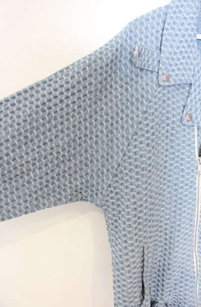 画像2: NO ID. / JQデニムBIGライダースジャケット ONE ブルー O-26-01-03-003-NO-ja-YM-ZT0104S (2)