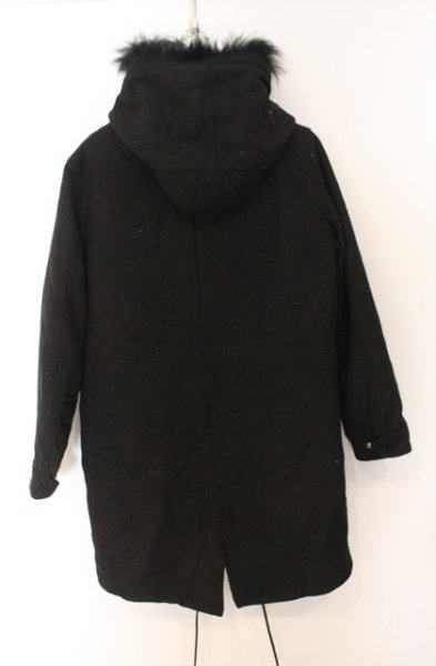 画像3: NO ID. / ウールモッズコート 2 ブラック O-26-01-03-025-NO-ou-YM-ZT0104U (3)