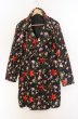 画像1: NO ID. BLACK / フラワープリントトレンチコート 2 ブラック O-26-01-03-027-NO-ou-YM-ZT0104U (1)