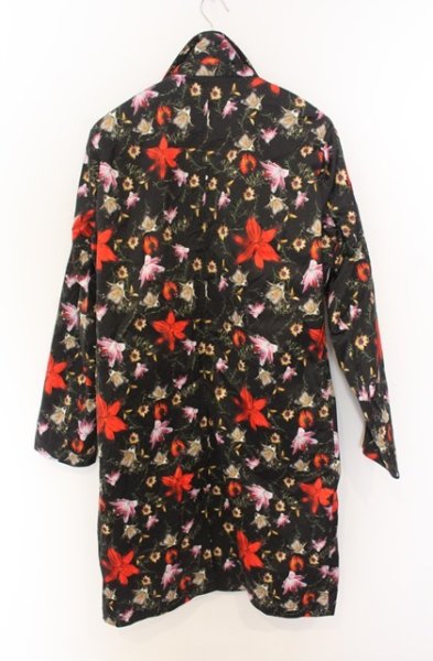 画像3: NO ID. BLACK / フラワープリントトレンチコート 2 ブラック O-26-01-03-027-NO-ou-YM-ZT0104U (3)