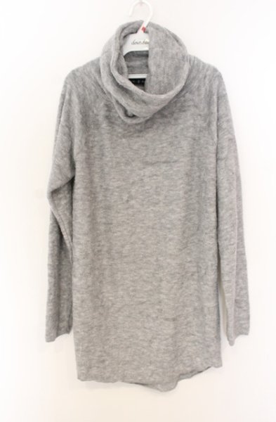 画像1: NO ID. BLACK / ビキューレラムパイルオフタートルネックラウンドプルオーバー 1 グレー O-26-01-03-031-NO-to-YM-ZT0104U (1)