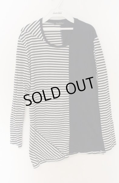 画像1: TORNADO MART / クロスボーダーアシメカットソー L ネイビーｘホワイト O-26-01-03-033-TO-to-YM-ZT239 (1)