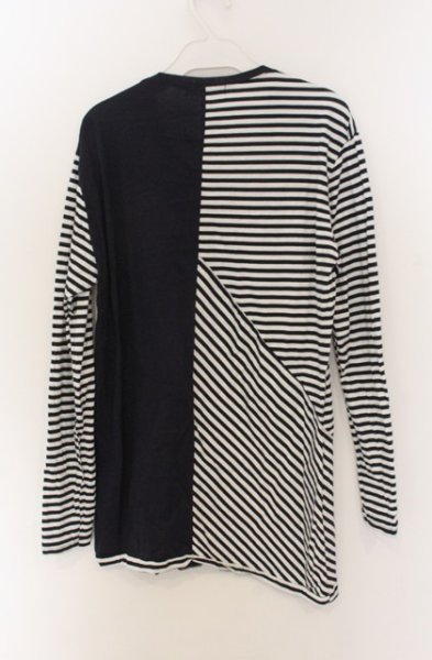 画像3: TORNADO MART / クロスボーダーアシメカットソー L ネイビーｘホワイト O-26-01-03-033-TO-to-YM-ZT0104U (3)