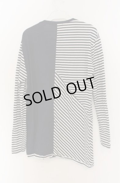 画像3: TORNADO MART / クロスボーダーアシメカットソー L ネイビーｘホワイト O-26-01-03-033-TO-to-YM-ZT239 (3)