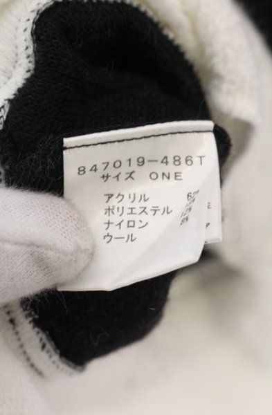 画像4: NO ID. / ビキューレラムパイルフェイクレイヤードBIGプルオーバーパーカー ONE ブラックｘホワイト O-26-01-03-034-NO-to-YM-ZT0104U (4)