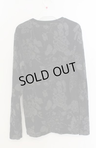 画像3: TORNADO MART / 楊柳花柄抜染プリント長袖カットソー M ブラック O-26-01-03-036-TO-to-YM-ZT238 (3)