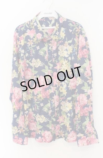 画像1: NO ID. / フラワーパターンシャツ 2 ネイビーｘマルチ O-26-01-03-040-NO-sh-YM-ZT253 (1)