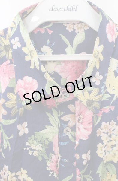 画像2: NO ID. / フラワーパターンシャツ 2 ネイビーｘマルチ O-26-01-03-040-NO-sh-YM-ZT253 (2)