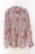 画像1: NO ID. / ローズプリントショートカラーシャツ 3 グレーｘピンク O-26-01-03-041-NO-sh-YM-ZT0104U (1)