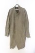 画像1: NO ID. BLACK / Pスエードセミダブルスタンドカラーコート 2 カーキ O-26-01-03-006-NO-ja-YM-ZT0104S (1)