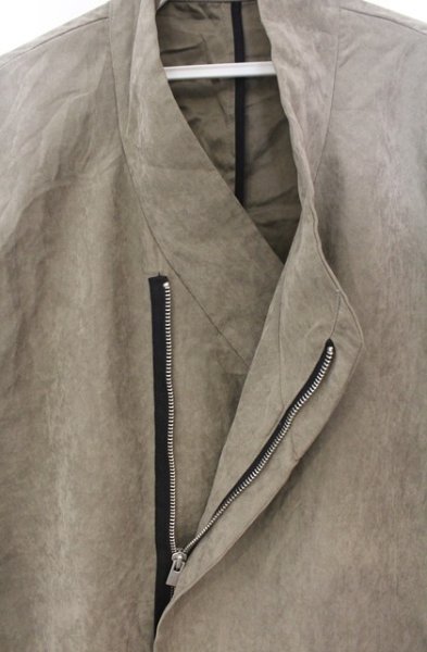 画像2: NO ID. BLACK / Pスエードセミダブルスタンドカラーコート 2 カーキ O-26-01-03-006-NO-ja-YM-ZT0104S (2)