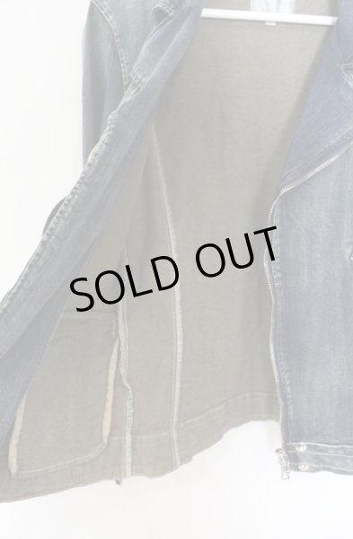 画像2: BUFFALO BOBS / MICK-DENIM ストレッチライダースジャケット 3 インディゴ O-26-01-03-008-BU-ja-YM-ZT047 (2)