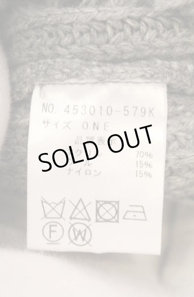 画像4: NO ID. BLACK / フリンジニットフーデッドZIPポンチョ ONE グレー O-26-01-03-001-NO-ou-YM-ZT047 (4)