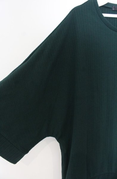 画像2: NO ID. / テレコレイヤードドルマンスリーブTシャツ ONE グリーン O-26-01-03-010-NO-ts-YM-ZT0104S (2)