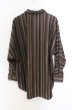 画像3: NO ID. / マルチストライプドルマンスリーブBIGシャツ ONE ブラウン O-26-01-03-016-NO-sh-YM-ZT0104S (3)