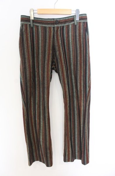画像1: NO ID. / マルチストライプフレアパンツ 3 ブラウン O-26-01-03-017-NO-pa-YM-ZT0104U (1)