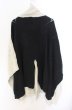 画像3: NO ID. BLACK / ボリュームネックニットZIPポンチョ ONE ホワイトｘブラック O-26-01-03-002-NO-ja-YM-ZT0104S (3)