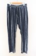 画像1: NO ID. / ベロアワッシャーフロントスリットトラウザーズパンツ 2 ブルー O-26-01-03-018-NO-pa-YM-ZT0104U (1)