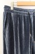 画像2: NO ID. / ベロアワッシャーフロントスリットトラウザーズパンツ 2 ブルー O-26-01-03-018-NO-pa-YM-ZT0104U (2)
