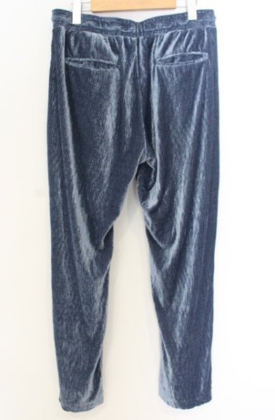 画像3: NO ID. / ベロアワッシャーフロントスリットトラウザーズパンツ 2 ブルー O-26-01-03-018-NO-pa-YM-ZT0104U (3)