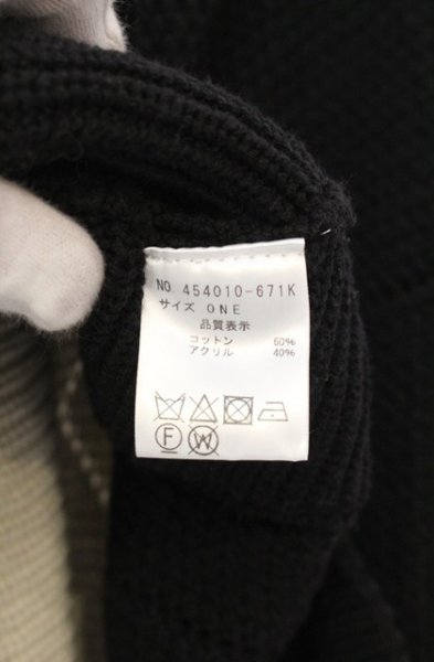 画像4: NO ID. BLACK / ボリュームネックニットZIPポンチョ ONE ホワイトｘブラック O-26-01-03-002-NO-ja-YM-ZT0104S (4)