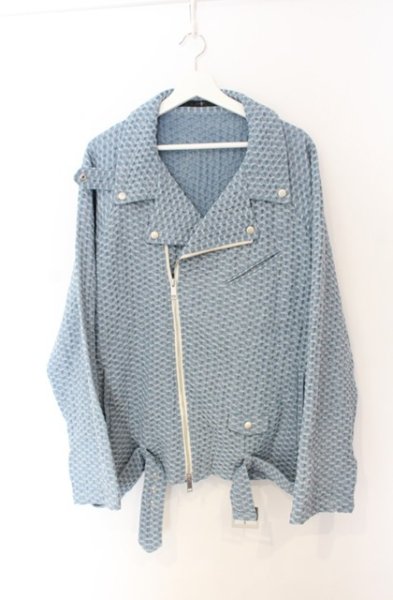 画像1: NO ID. / JQデニムBIGライダースジャケット ONE ブルー O-26-01-03-003-NO-ja-YM-ZT0104S (1)