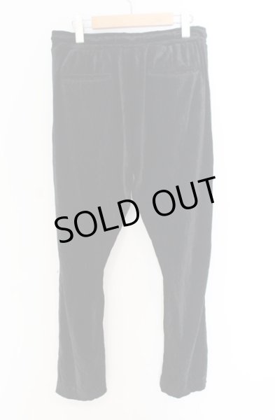 画像3: NO ID. / ベロアワッシャーフロントスリットトラウザーズパンツ 2 ブラック O-26-01-03-023-NO-pa-YM-ZT235 (3)