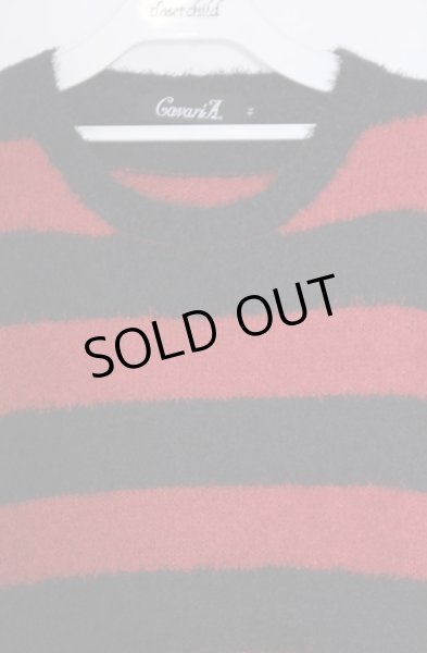 画像2: CavariA / アクリルボーダーニットソー 44 ブラックｘレッド O-26-01-31-022-Ca-to-YM-OS (2)