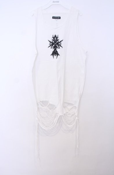 画像1: REFLEM / ダメージデザインタンクトップ F ホワイト O-26-01-31-023-RE-to-YM-OS (1)