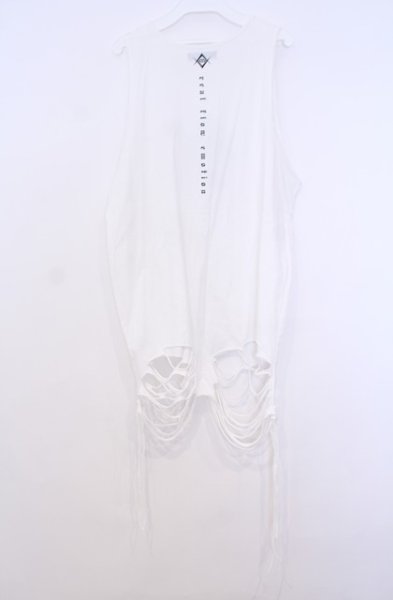 画像4: REFLEM / ダメージデザインタンクトップ F ホワイト O-26-01-31-023-RE-to-YM-OS (4)