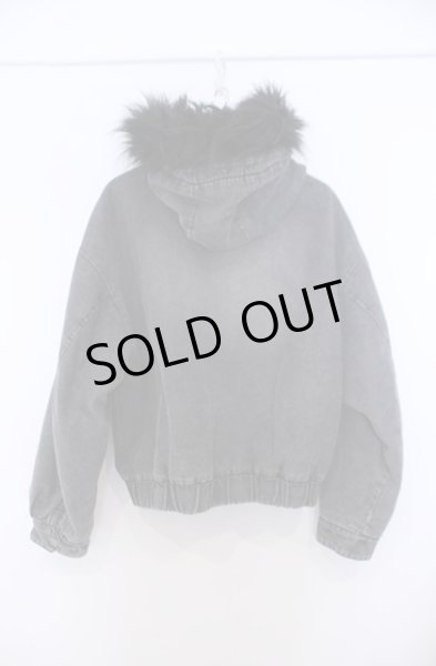 画像2: CavariA / ウォッシュドデニムフーデッドブルゾン 44 ブラック O-26-01-31-003-Ca-ou-YM-OS (2)