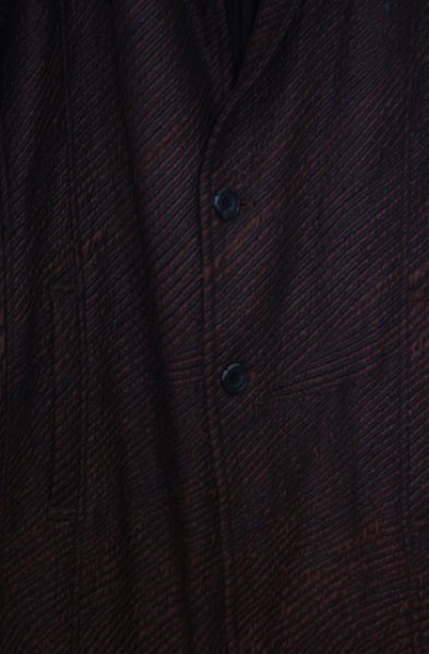 画像2: TORNADO MART / ウェーブパネルジャカードスタンドコート LL ダークブラウン O-26-01-31-029-TO-ou-YM-OS (2)