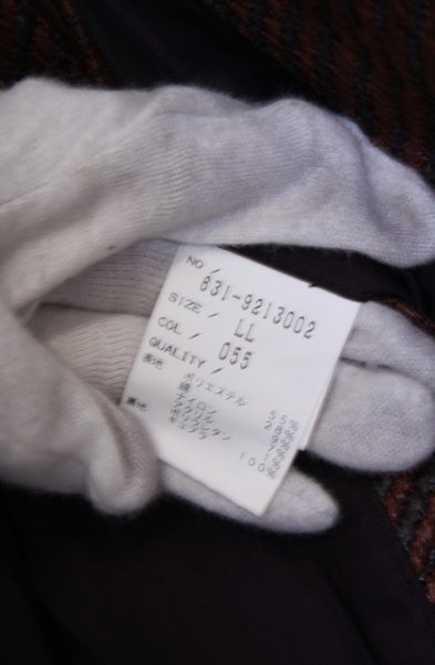 画像4: TORNADO MART / ウェーブパネルジャカードスタンドコート LL ダークブラウン O-26-01-31-029-TO-ou-YM-OS (4)