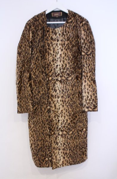 画像1: BENNU / ノーカラーライダースコート 46 レオパード O-26-01-31-030-BE-ou-YM-OS (1)