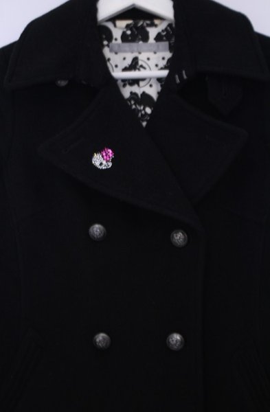 画像2: FranCisT_MOR.K.S. / フルスワロハイビスカルPコート 0（レディース） ブラック O-26-01-31-034-Fr-ou-YM-OS (2)