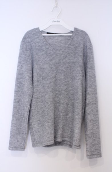 画像1: NO ID. / ビキューレパイルV/Nプルオーバー 2 グレー O-26-01-31-035-NO-to-YM-OS (1)