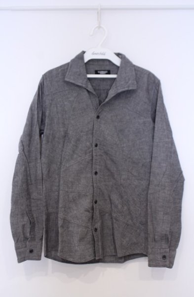 画像1: TORNADO MART / パッチワークシャツ M グレー O-26-01-31-040-TO-sh-YM-OS (1)