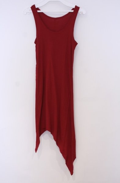 画像1: ROYAL FLASH / アシンメトリーロングタンクトップ F レッド O-26-01-31-042-RO-to-YM-OS (1)