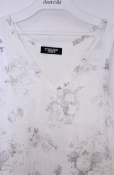 画像2: TORNADO MART / フラワープリントテレコタンクトップ  ホワイト O-26-01-31-046-TO-to-YM-OS (2)