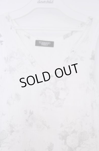 画像2: TORNADO MART / フラワープリントテレコタンクトップ  ホワイト O-26-01-31-046-TO-to-YM-ZT0203 (2)