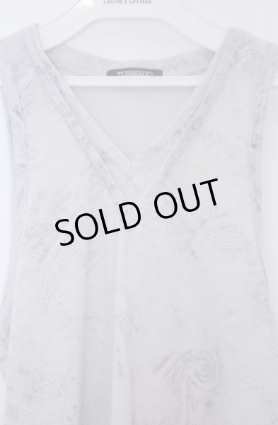 画像2: TORNADO MART / シャドーペイズリーレイヤードVネックタンクトップ  グレー O-26-01-31-047-TO-to-YM-OS (2)