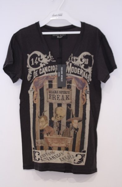 画像1: SHARE SPIRIT / デビルファミリーTシャツ S ブラック（ダークブラウン系） O-26-01-31-048-SH-ts-YM-OS (1)