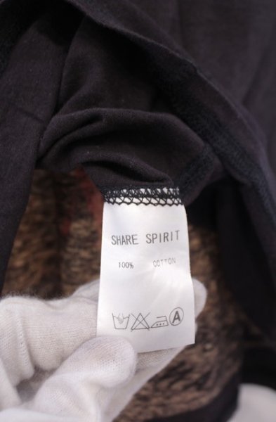 画像4: SHARE SPIRIT / デビットスカルTシャツ 36（レディース） ブラック（ダークブラウン系） O-26-01-31-050-SH-ts-YM-OS (4)