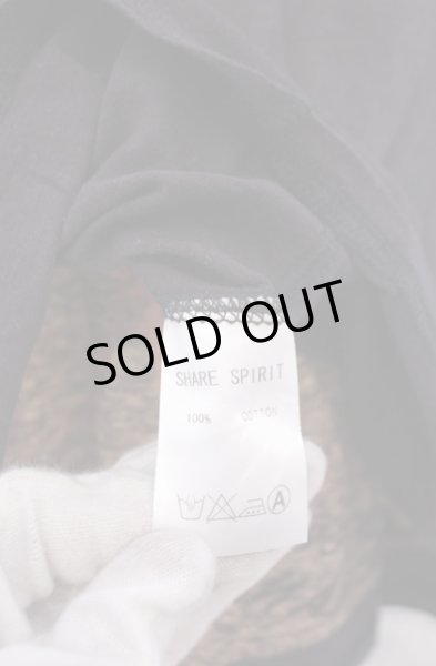 画像4: SHARE SPIRIT / デビットスカルTシャツ 36（レディース） ブラック（ダークブラウン系） O-26-01-31-050-SH-ts-YM-OS (4)